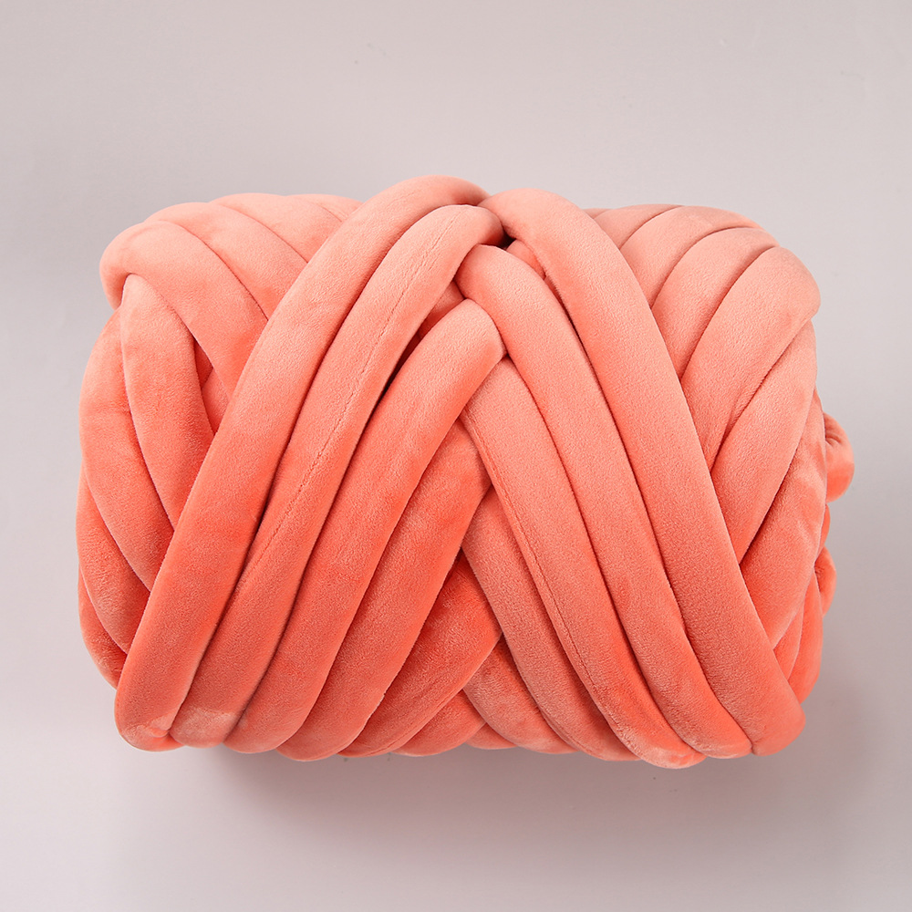 Terciopelo ultra grueso islandés hilo de lana relleno de algodón grueso tejido a mano DIY almohada bolsa línea de choque bebé