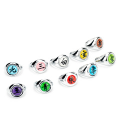 Anime Peripherals Ninja Rings Akatsuki Organization Jewelry Cosplay Ninja Props Accessories Popular Jewelry