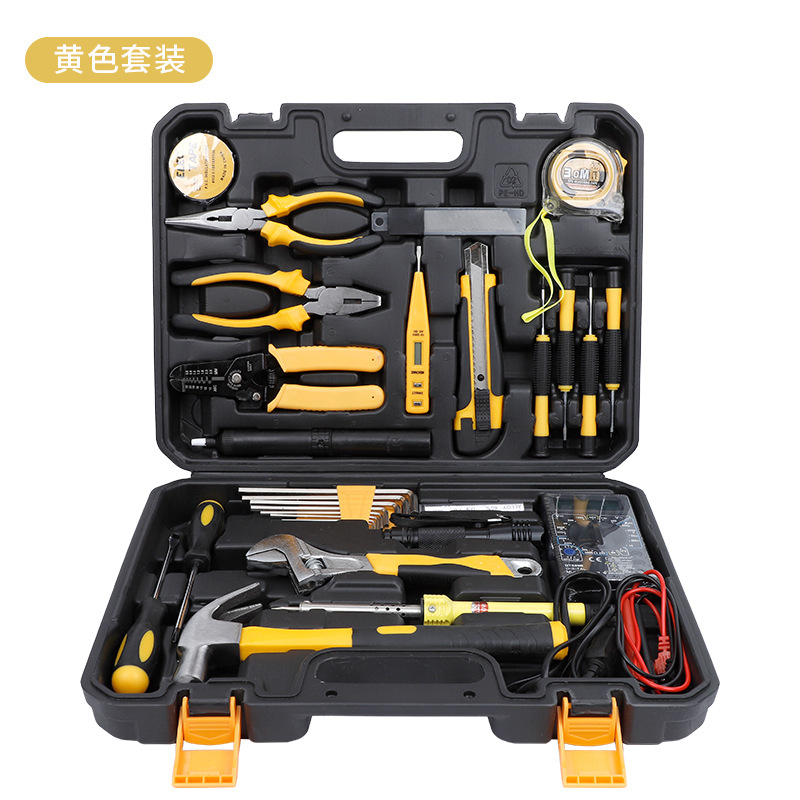 Juego de herramientas, caja de herramientas para electricista doméstico y reparación de automóviles, juego de herramientas multifuncional combinado para montaje en vehículo