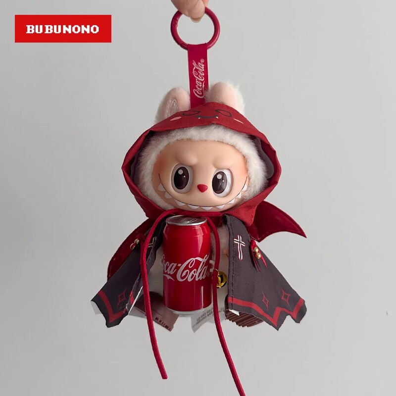 labubu搪胶娃衣吸血鬼小恶魔一代三代拉布布站立毛绒公仔坐坐衣服|undefined