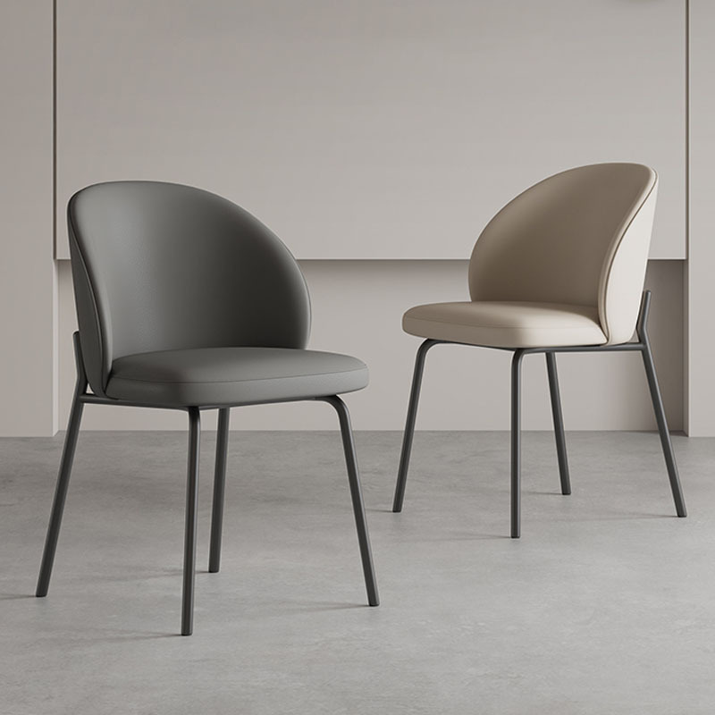 2024 New Beetle dining chair home Modern simple cotton linen all-inclusive cushion design high-grade back chair