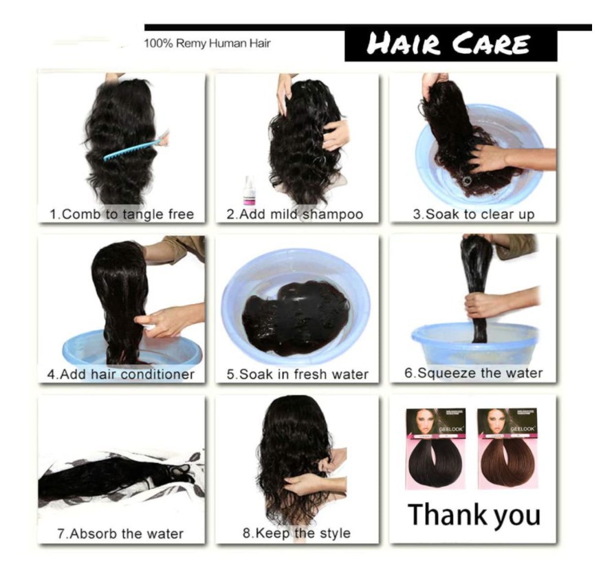 Star Fashion Style European And American Human Hair Wig Female Hairpiece Clip Seven-Piece Real Hair Hair Extension Clip In Human Hair