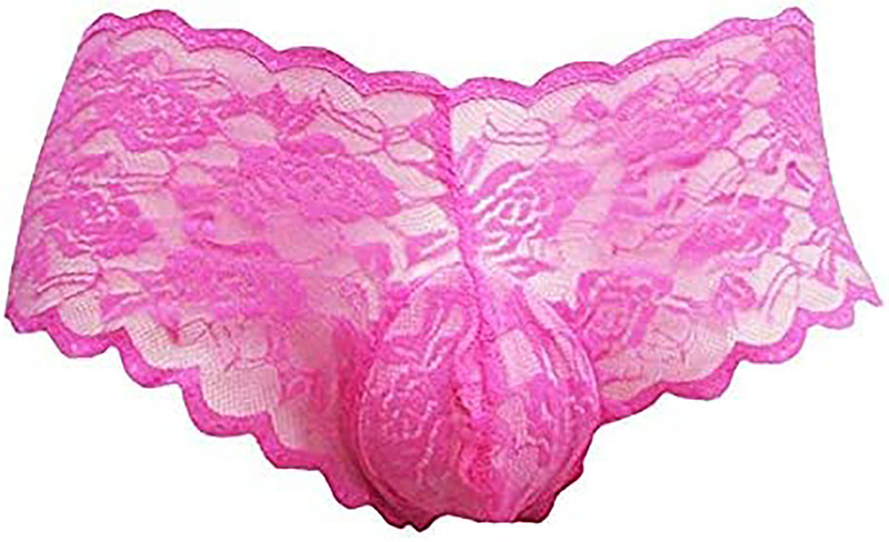 Men's Sissy lace thong enhanced pouch bikini sexy breathable printed underwear men's lace underpants