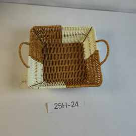 工厂生产加工仿藤面包篮水果篮收纳篮餐馆小吃点心篮包装篮胶藤