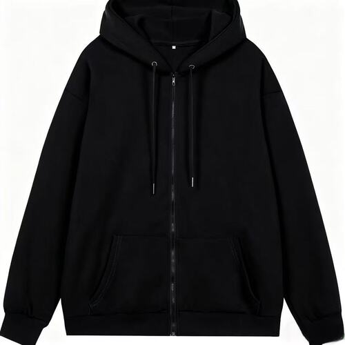 Wow, come back for autumn and winter new style small standard simple sports and casual young men's hooded cardigan zipper coat trend