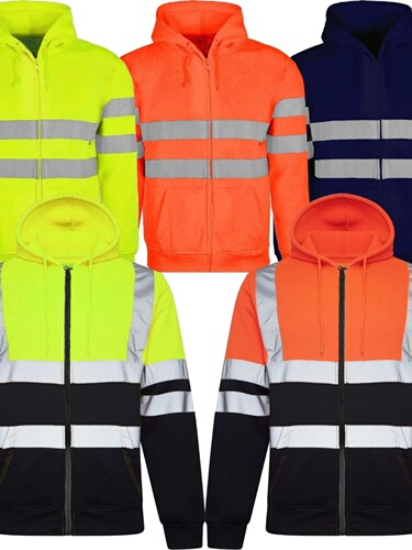 Hooded Reflective Panel Sanitation Sweater