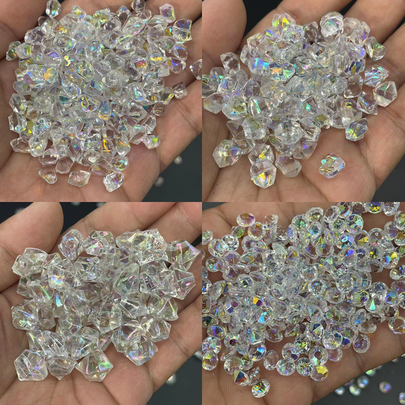Irregular Colored Diamonds, Simulated Ice Cubes, Acrylic Diamonds, Colorful Fake Ice Cubes, DIY Accessories, Crystal Porcelain Painting Diamonds