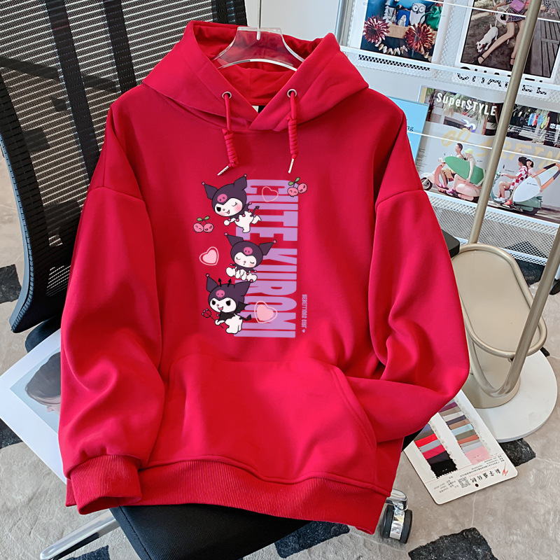 큰 빨간 후드 쿠로메 [후드 로프 없음]