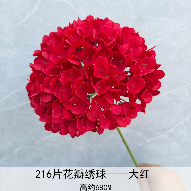 Nuevo en 2025, Decoración de Flores de Hortensia Individual en Forma de Piruleta, Recomendado para Decoración de Salones de Boda, Hoteles y Hogares, Diseño de Arreglos Florales, Decoración Suave