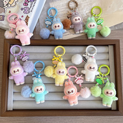 かわいい植毛ラブキーホルダー小さな人形ペンダントぬいぐるみトレンディな学生カップルバッグペンダントジュエリーギフト