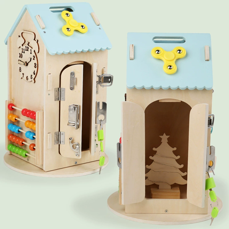 Деревянный бизидом с DIY-деталями развивающая игрушка 3–6 лет