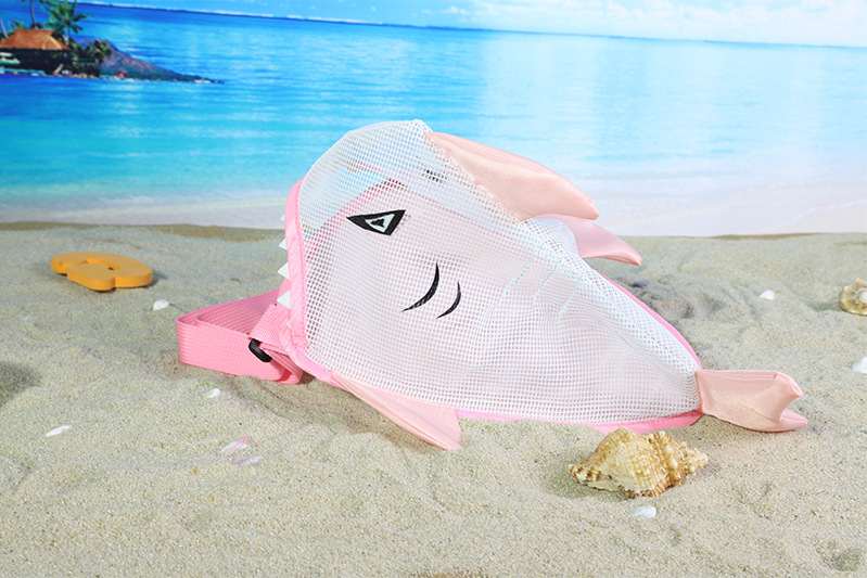 Unisexe Moyen Nylon Requin Mignon Plage Ouvert Sac De Plage display picture 11