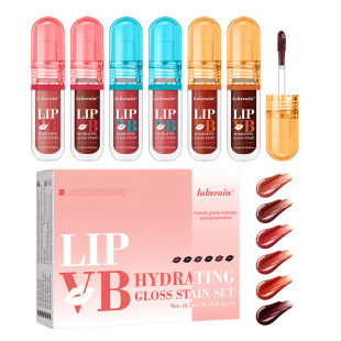 Lakerain Vitamin B Glossy Lip Glaze Set Moisturizing and Moisturizing Lip Gloss Set