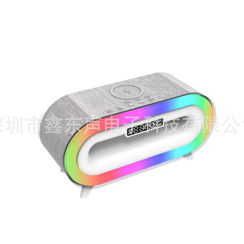 S306新型私モードLEDディスプレイ時計目覚まし時計定時無線充電白騒音デスクトップbluetoothスピーカー|undefined