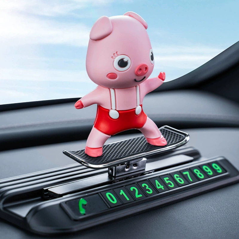 Автомобиль милый креативный скейтборд медведь раздвижной элемент автомобиля движение медведя средний экран управления поросенок 2024 новая подвеска