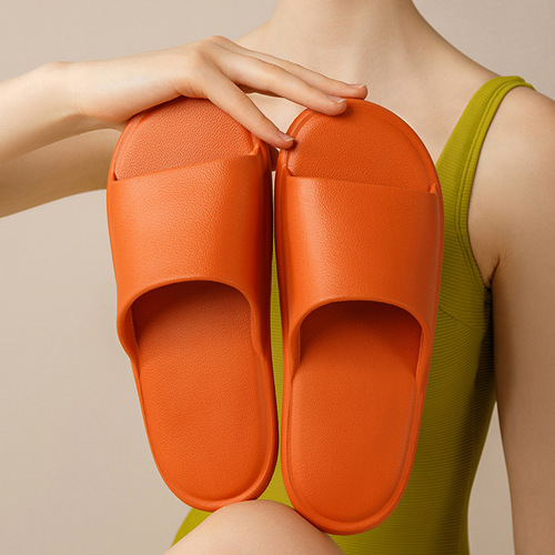 Batch wholesale four seasons home solid color couple's cool slippers, wear-resistant and fashionable, anti-slip men's and women's indoor and outdoor cool slippers trendy