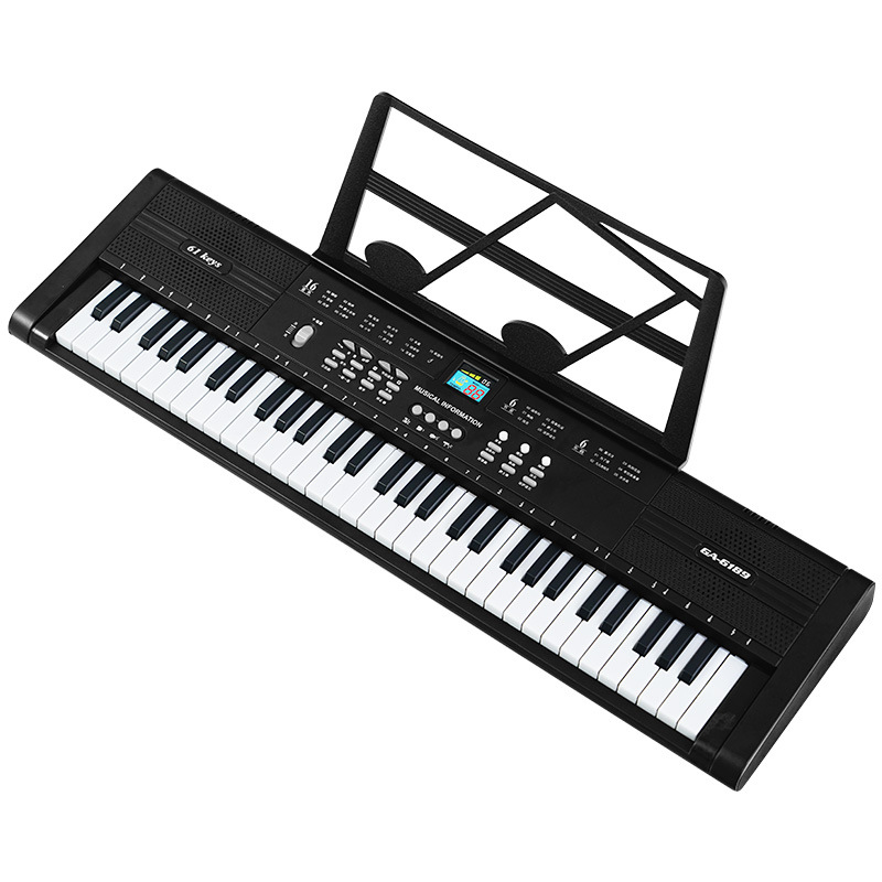 Teclado electrónico inteligente QIAOWA para principiantes, adultos y niños, piano eléctrico profesional de 61 teclas para el hogar, piano portátil recomendado