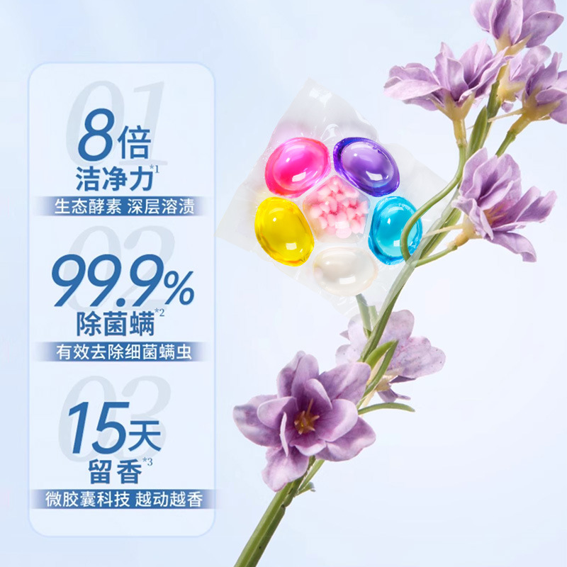 (Wholesale), laundry capsules, hygienic antibacterial washing powder, conditioner strongly flavoured, 10G, long-term effect 2