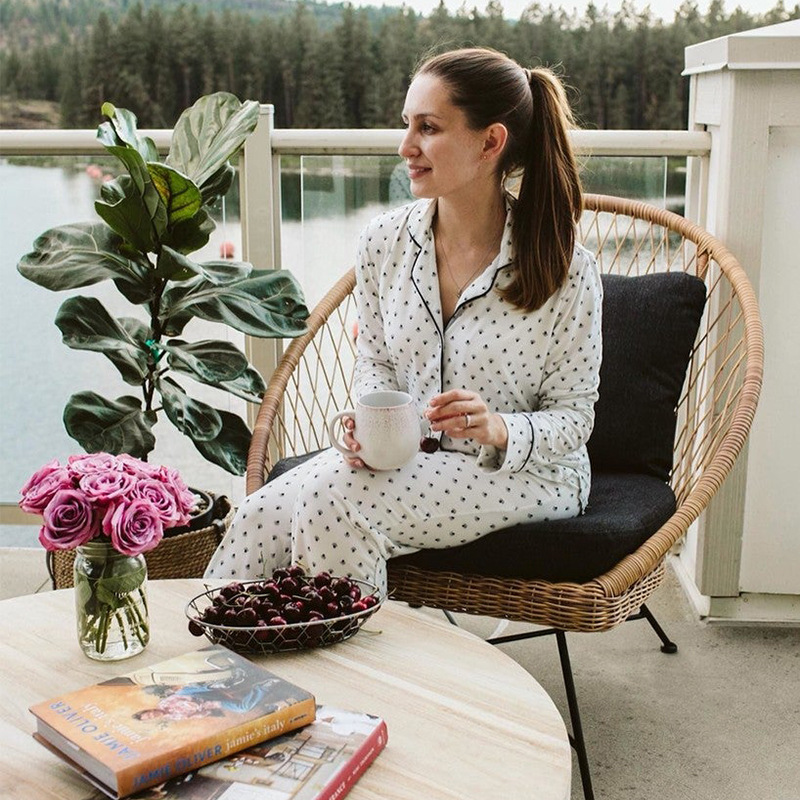 Patio Wicker Chair Set of Three Outdoor Courtyard Garden Woven Table and Chairs Rongmeng Boutique Inn Southeast Asian Modern Balcony Furniture