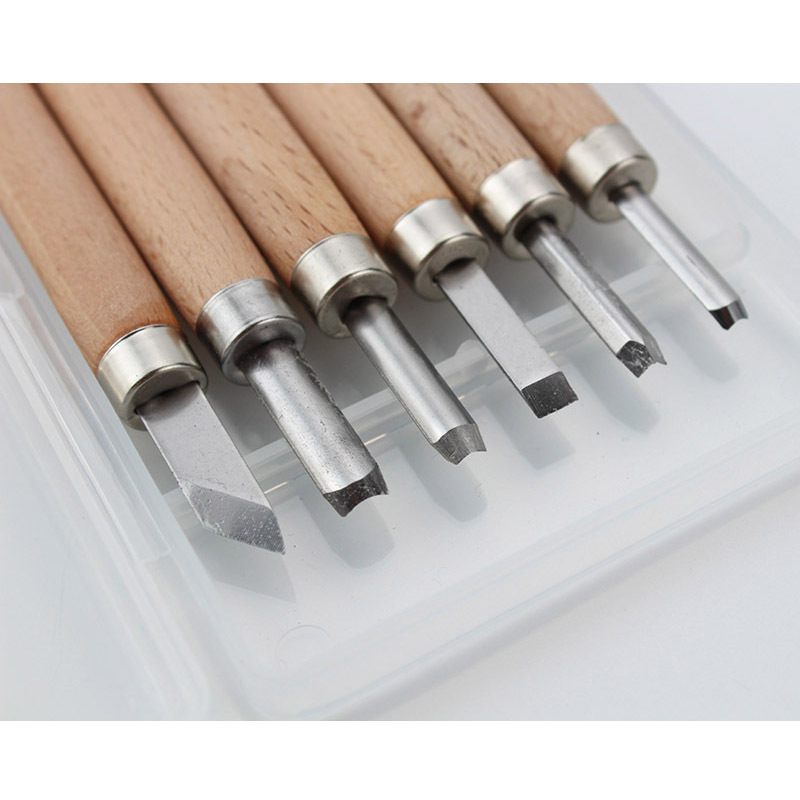 White Steel Head Carving Knife Wood Carving Knife Rubber Stamp Carving Knife Paper Carving Knife Printmaking Tool Wood Carving Knife