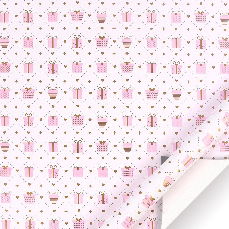 Papel brillante de bronce polvo de metal tierno papel de regalo DIY regalo de cumpleaños general papel de regalo al por mayor