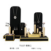 Black jewelry, stand, necklace and earrings, ring, high-end accessory, light luxury style