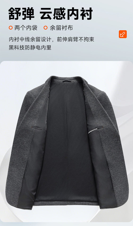Áo vest nam phom ôm nhẹ, hai lớp lót bông dày dặn, co giãn, không cần ủi, giặt máy được — thanh niên màu xám chi tiết 5
