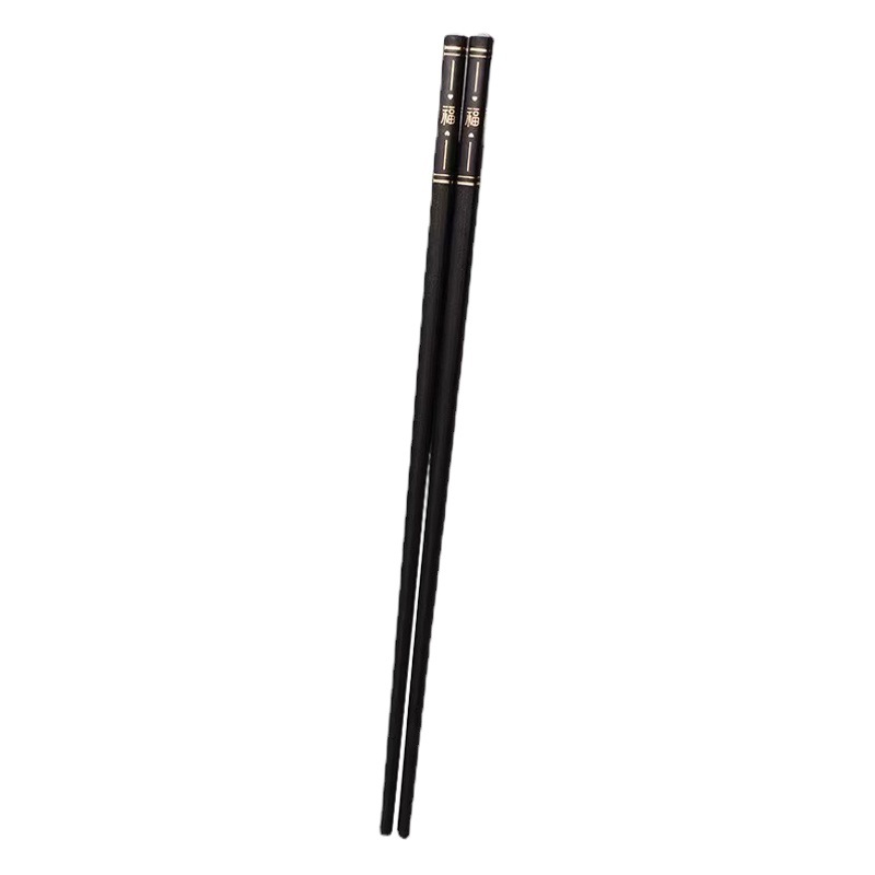 Factory direct black bronzing character chopsticks family hotel household high-grade alloy chopsticks wholesale