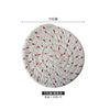 Japanese -style round oval cotton rope weaving home dining table cushion coaster coating heating pad