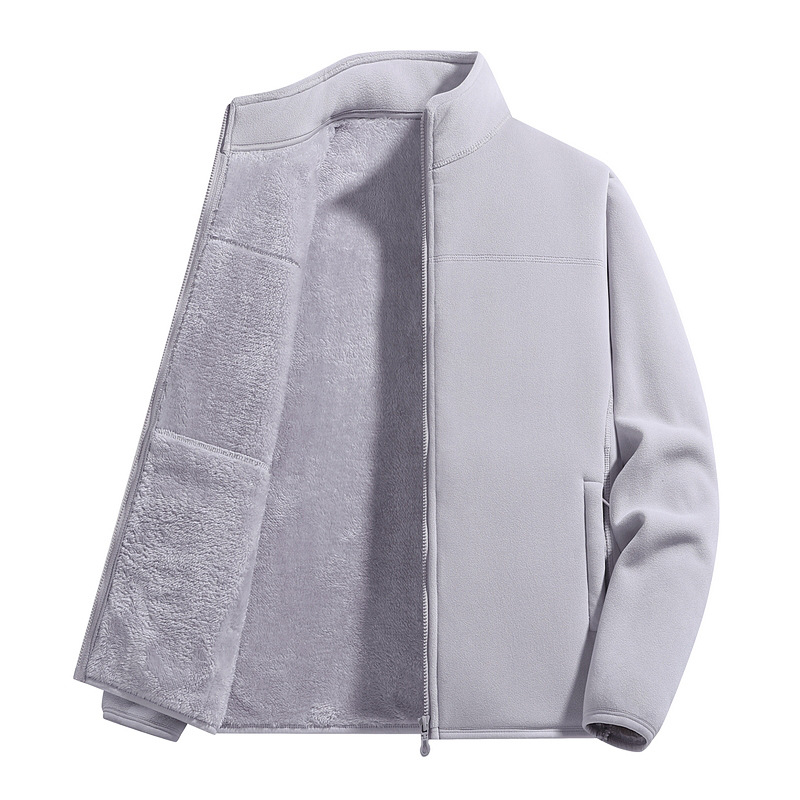 Transfronterizo al aire libre chaqueta de terciopelo para hombres y mujeres 2025 nuevo invierno de terciopelo grueso chaqueta de asalto forro interior chaqueta de terciopelo