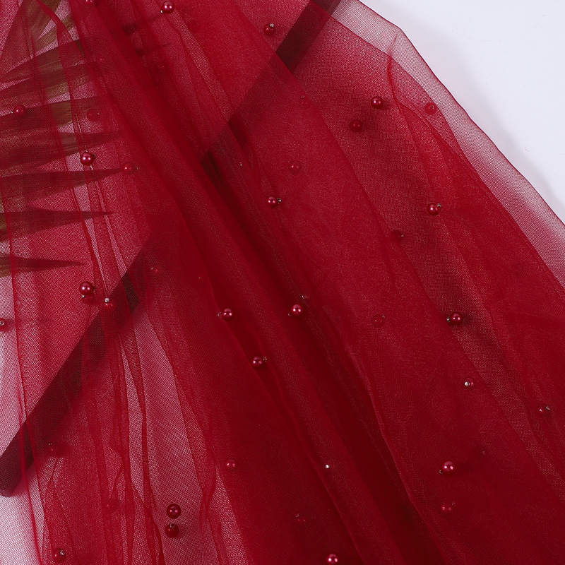 3 # 버건디 진주 버건디 원사