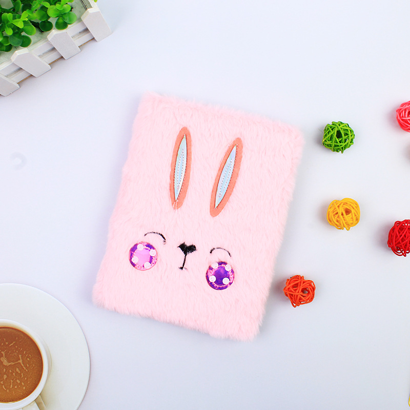 Nuevo creativo 32k cuadernos de peluche bordados lindos dibujos animados niños estudiantes juguetes regalos cuadernos transfronterizos