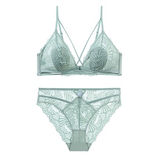 Bra summer underwear thin big chest small without steel ring plus size push up breast collection anti-sagging underwear suit