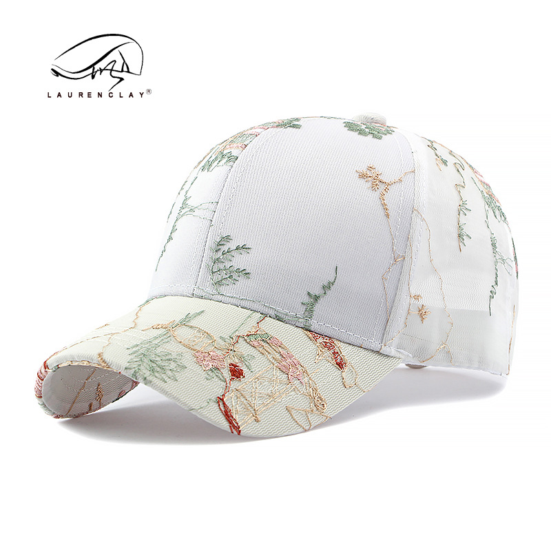 Sombrero de verano de malla de aire china transpirable estilo Han bordado sombrero de béisbol duro viaje de compras sombrero de lengua de pato