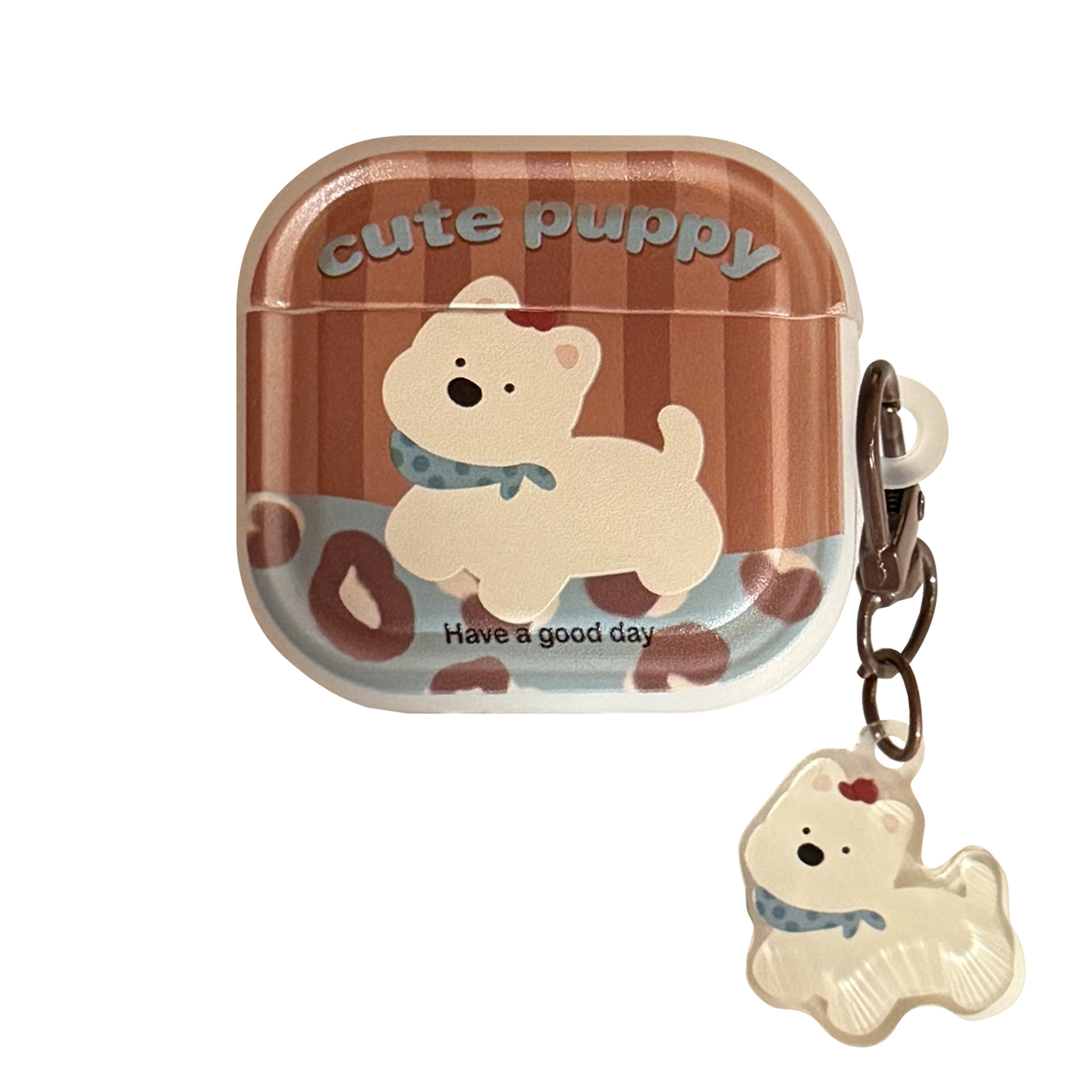 Retro Apple Airpods Pro2 cubierta 1 / 2 cubierta de auriculares bluetooth 3 colgantes de cachorro marrón 4 generaciones