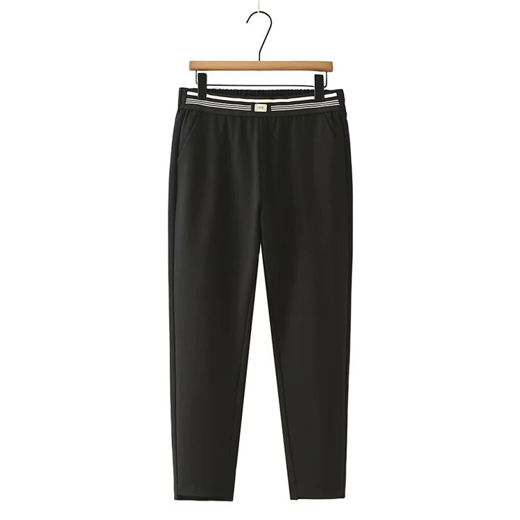 Весна 2023 Новые повседневные брюки больших размеров, пухлые девушки, модные эластичные брюки с высокой талией, эластичные Гаремные Брюки 8911