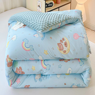 New A-Class Fresh Knitted Cotton Bean Quilt, Thickened Warm Winter Quilt Core for Spring and Autumn