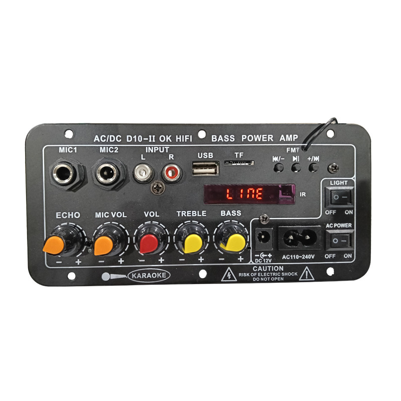 Fabricantes transfronterizos suministran directamente amplificador de subwoofer para karaoke en casa, audio para automóvil y exteriores, con Bluetooth y pantalla.