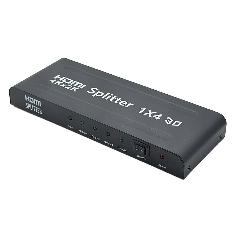 HDTV 1/4 splitter 1/4 HDTV 1.4 3D switcher 1 in 4 out HDTV signal converter