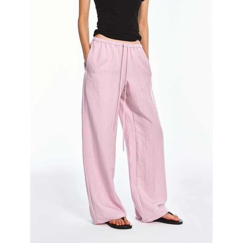 【Time-Perceving Black Label】New Solid Color Versatile Thin Straight-Leg Pants with Leg-Lengthening Effect and Elastic Waistband V61100 【Time-Perceving Black Label】New Solid Color Versatile Thin Straight-Leg Pants with Leg-Lengthening Effect and Elastic Waistband V61100