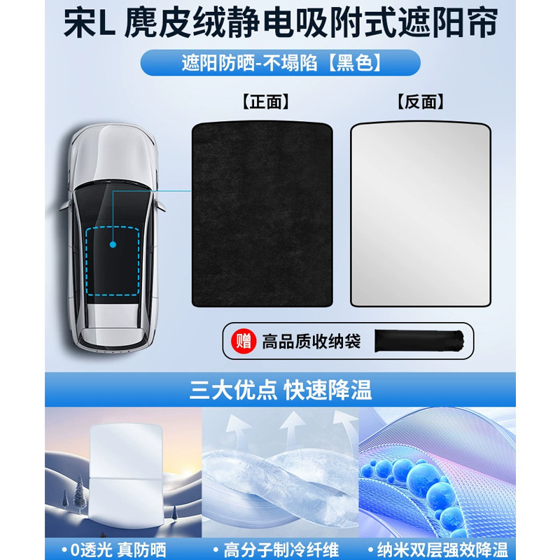 适用比亚迪宋l/plus/pro天幕遮阳帘海豹秦元唐EVDM天窗防晒隔热挡|undefined