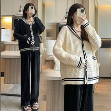 孕妇装秋冬加绒加厚套装春秋时尚新款秋季上衣孕期外套秋装两件套