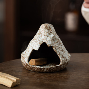Trendy Ceramic Ambiance Small Fireplace Peruvian Sacred Wood White Sage Stick Burner Vessel Holder Home Aromatherapy Burner