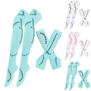 Halloween Costume suit Sally Gloves Socks Play Christmas Cry Cosly Sally Stitch Accessories suit