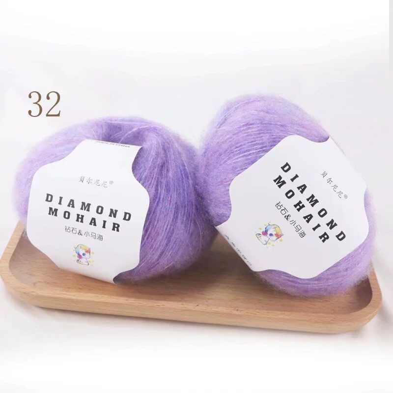 Diamond Pony: шарф и клубок пряжи Diamond Mohair, ручная работа, бренд 贝尔尼尼, разнообразные конфигурации
