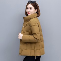 冬のダウンの綿服の新型の女性の短いタイプのファッションの洋風のお母さんの綿入れの上着の小さい背の厚い大きいサイズの綿入れの上着