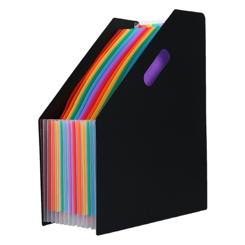 Bolsa de órgano vertical de boca oblicua A4 gran capacidad estudiante prueba de almacenamiento de papel y organización BOLSA DE INFORMACIÓN carpeta de almacenamiento retráctil