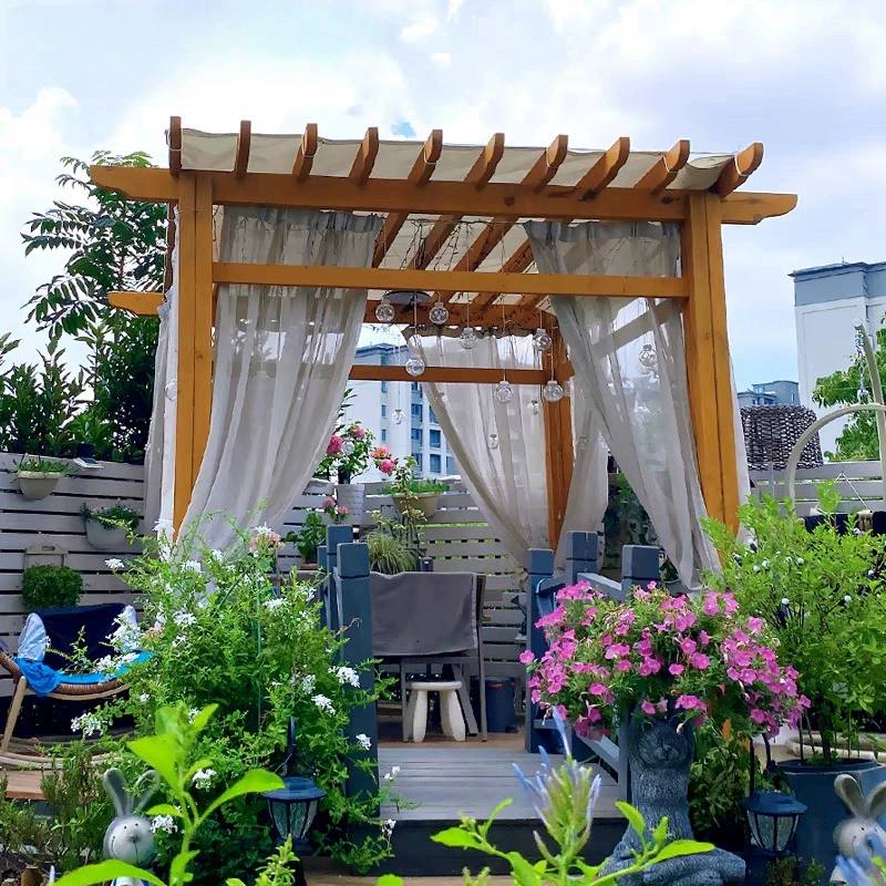 Антикоррозийная деревянная виноградная стойка внутренний дворик на открытом воздухе водонепроницаемый и влагостойкий деревянный цветочный каркас на открытом воздухе сад восхождение на ротановый коридор массивная деревянная беседка