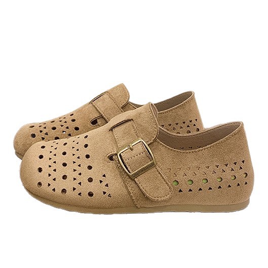 Nicho de color sólido todo incluido para mujeres 2026 nuevo estilo de verano con falda hueca y transpirable zapatos bajos de zapato perezoso