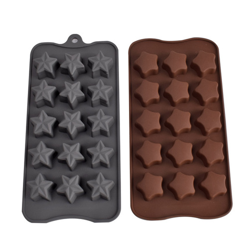 Star-shaped five-pointed shell silicone chocolate candy cartoon mold baking cake ice tray crystal drip mold